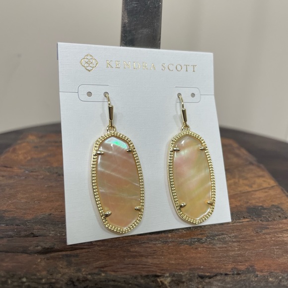 NWT Elle Gold Drop Earrings in Golden Abalone! - Picture 2 of 4